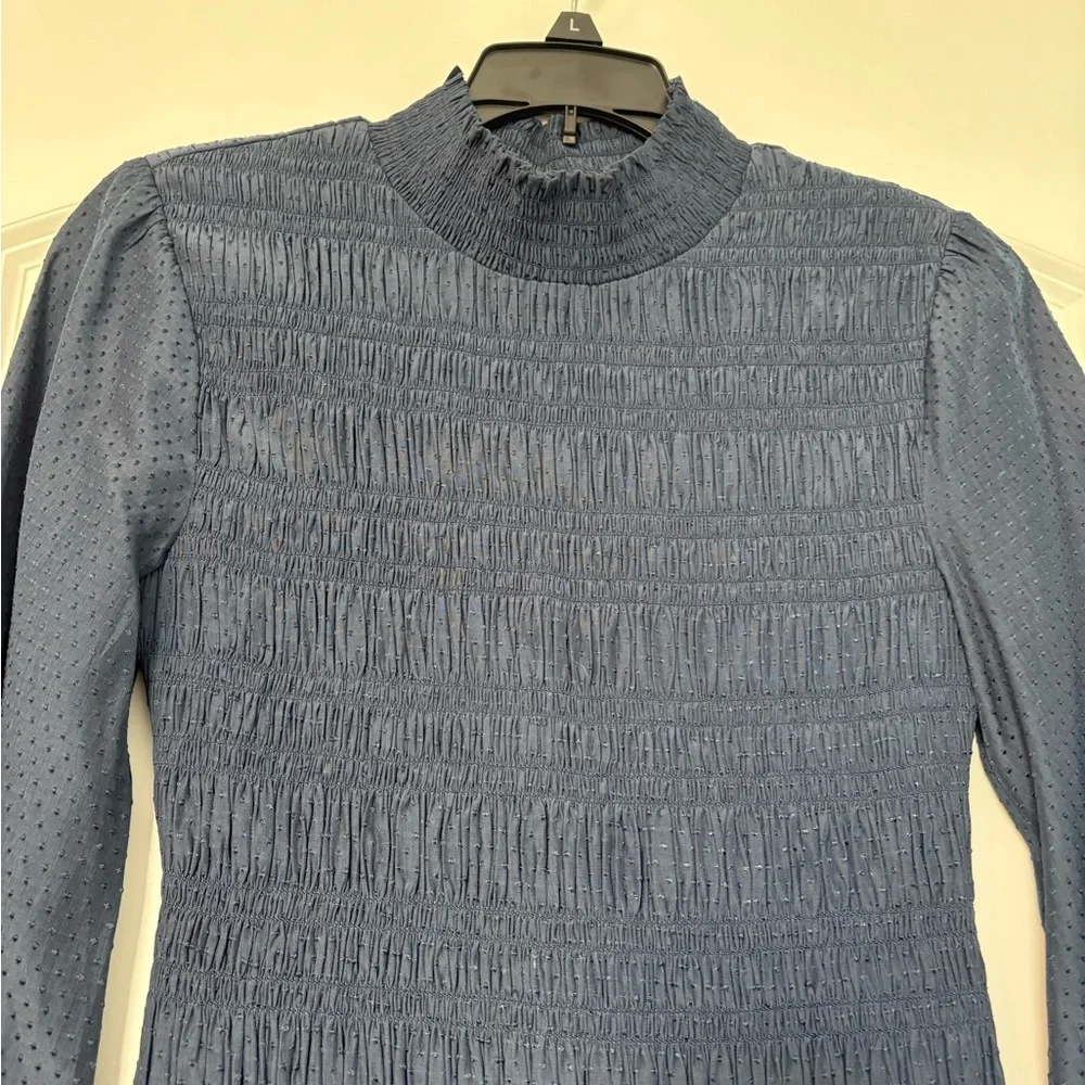 Maje Flounced Smocked Dress - Picture 2 of 9